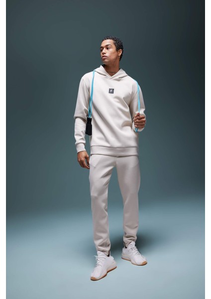 Fit Jogger Eşofman Altı Slim Fit Dar Kesim Çift Cepli Beli Bağcıklı Lastikli Paça Skuba Dalgıç Kumaş B9436AX24SP