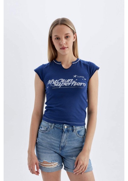 Boyfriend Yüksek Bel Katlamalı Paça Jean Şort C2469AX24SM