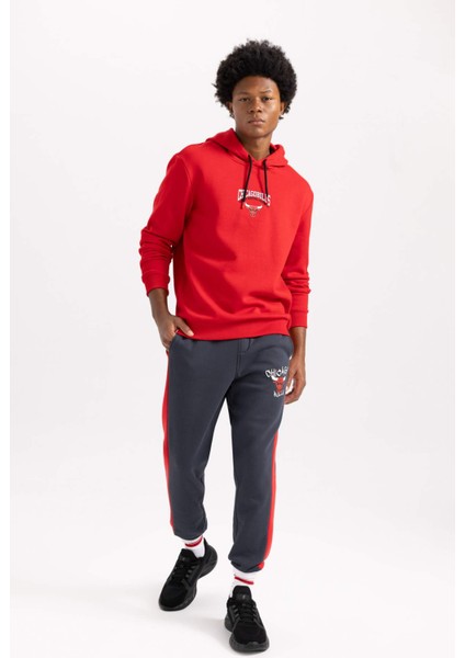 Fit NBA Chicago Bulls Standart Fit Kapüşonlu Kalın Sweatshirt A9788AX23WN fiyatları