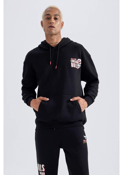 Fit NBA Chicago Bulls Boxy Fit Kapüşonlu Kalın Sweatshirt A7271AX23AU modelleri