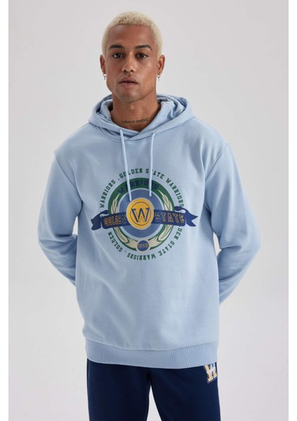 Fit NBA Golden State Warriors Standart Fit Kapüşonlu Sweatshirt A9839AX23WN fırsatları