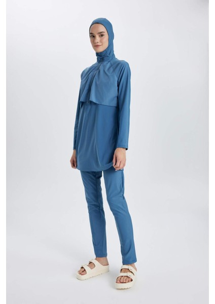 Regular Fit 4'lü Basic Burkini Tesettür Mayo Takım B5232AX24SM