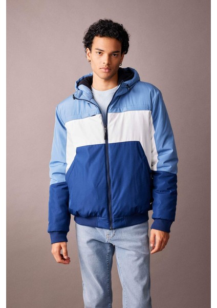 Su İtici Slim Fit Kapüşonlu Polar Astarlı Mont N4530AZ23AU