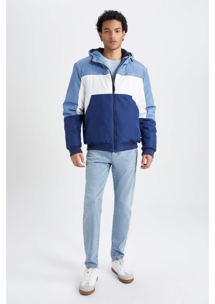 Su İtici Slim Fit Kapüşonlu Polar Astarlı Mont N4530AZ23AU indirimleri