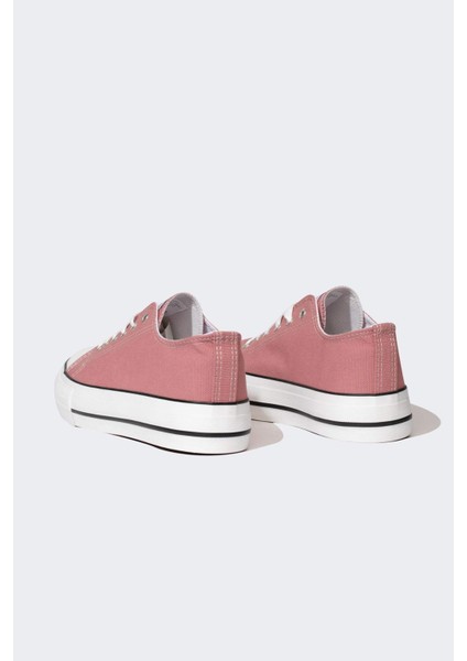 Kadın Kalın Taban Bağcıklı Bez Ayakkabı B9793AXNS fırsatları