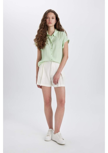 Regular Fit Basic Düz Kısa Kollu Gömlek N7819AZ24SP