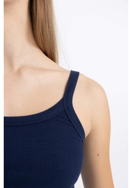 Coool Fitted Fitilli Kaşkorse Basic Düz Atlet B0563AX24SM