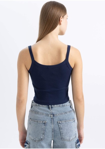 Coool Fitted Fitilli Kaşkorse Basic Düz Atlet B0563AX24SM