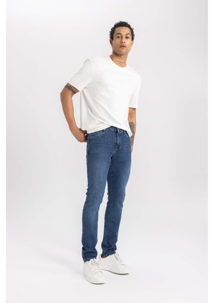 Carlo Skinny Fit Ekstra Dar Kalıp Normal Bel Ekstra Dar Paça Jean Pantolon C0688AX24SP fırsatları