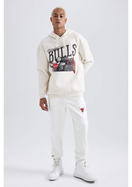 Fit NBA Chicago Bulls Boxy Fit Kapüşonlu Kalın Sweatshirt A7270AX23AU fiyatları