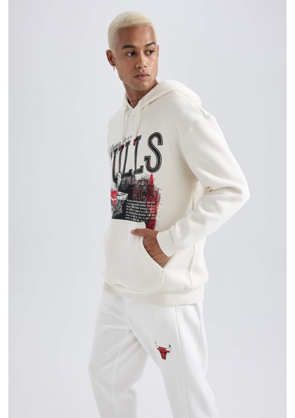 Fit NBA Chicago Bulls Boxy Fit Kapüşonlu Kalın Sweatshirt A7270AX23AU modelleri