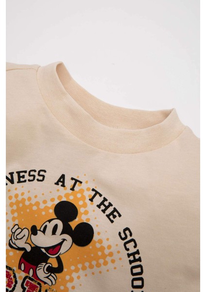 Erkek Bebek 2'li Takım Disney Mickey & Minnie Penye Kısa Kollu Tişört Beli Lastikli Şort fiyatları