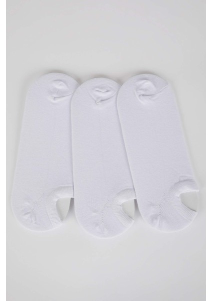 Erkek Pamuklu 3'lü Sneaker Çorabı K4595AZNS