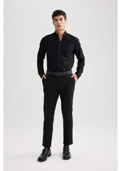 Modern Fit Dokulu Uzun Kollu Gömlek B6582AX23SM fiyatları
