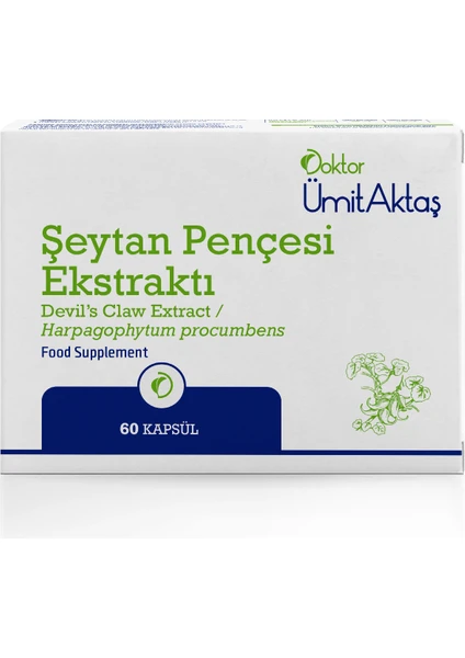 Dr. Ümit Aktaş Şeytan Pençesi - Devil's Claw - Okside Olmayan 60 Bitkisel Kapsül