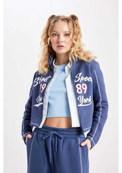 Coool Regular Fit Baskılı Fermuarlı Sweatshirt B6775AX23WN modelleri