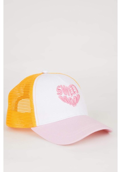 Kız Çocuk Nakışlı Gabardin Beyzbol Basketbol Şapkası B7583A824SM modelleri