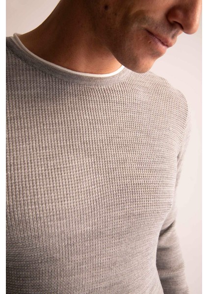 Regular Fit Bisiklet Yaka Triko Kazak R8707AZ22WN indirimleri