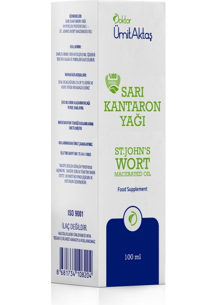 Dr. Ümit Aktaş Sarı Kantoron Yağı 100ML