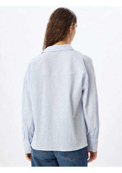 Floral Işleme Detaylı Gömlek Rahat Kalıp Uzun Kollu fırsatları