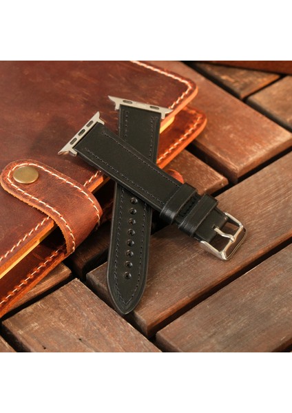 Apple Watch Siyah Deri Kordon 38MM 40MM 41MM 3 4 5 6 7 Se 8 9 Uyumlu Hakiki Deri Kayış fiyatları