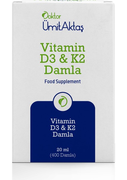 Dr. Ümit Aktaş D3 K2 Vitamin Damlası - 400 Damla