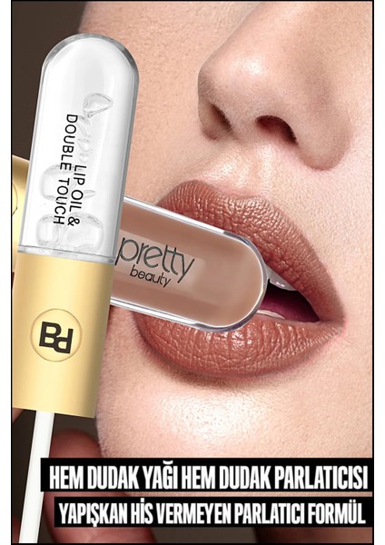 Pretty Beauty Çift Taraflı Mat Ruj & Lip Oil Pb-408a-02