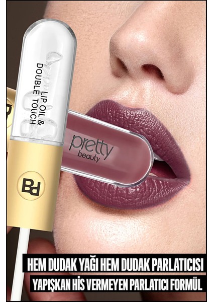 Pretty Beauty Çift Taraflı Mat Ruj & Lip Oil Pb-408a-06