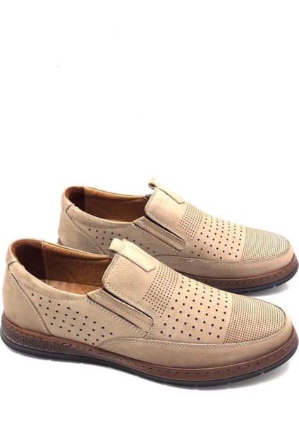 Nubuk Deri Ortopedik Kum Renk Erkek Ayakkabı