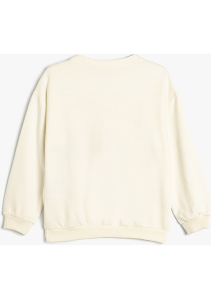 Kapşonlu Sweatshirt Kalp Baskılı Şardonlu Pamuklu fiyatları