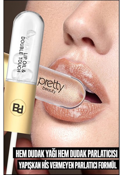 Pretty Beauty Çift Taraflı Gloss Ruj & Lip Oil PB-408B-01