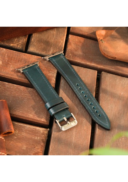 Apple Watch Kordon 38MM 40MM 41MM 3 4 5 6 7 Se 8 9 Uyumlu Hakiki Deri Kayış Mavi indirimleri