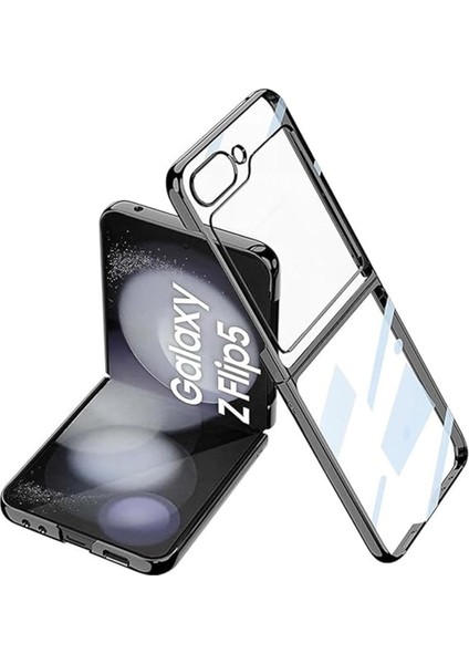 Samsung Galaxy Z Flip 5 Kılıf Fold Element Kapak - Siyah 13