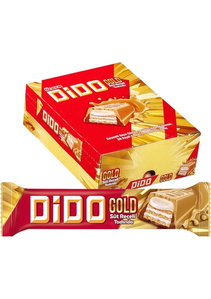 Dido Gold Süt Reçeli Tadında Çikolata 36 gr x 24 Adet