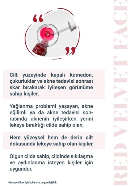 Red Velvet 30% Aha + 2% Bha Yüz Peeling Serumu 30ML fırsatları