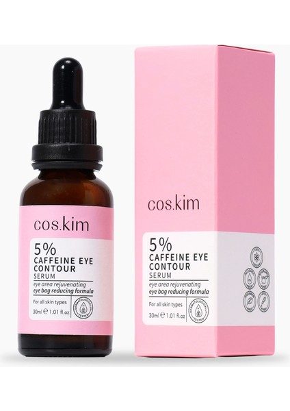 %5 Kafeinli Morluk Giderici ve Aydınlatıcı Göz Çevresi Serumu | 5% Caffeine Eye Contour Serum 30 ml
