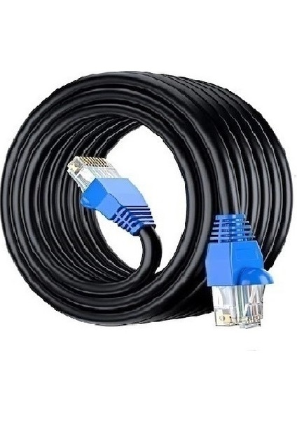 50 Metre Cat6 Dış Mekan Internet Ethernet Kablo EZRJ45 Utp Patch Yüksek Hız 2 Katlı (Test Edilir)