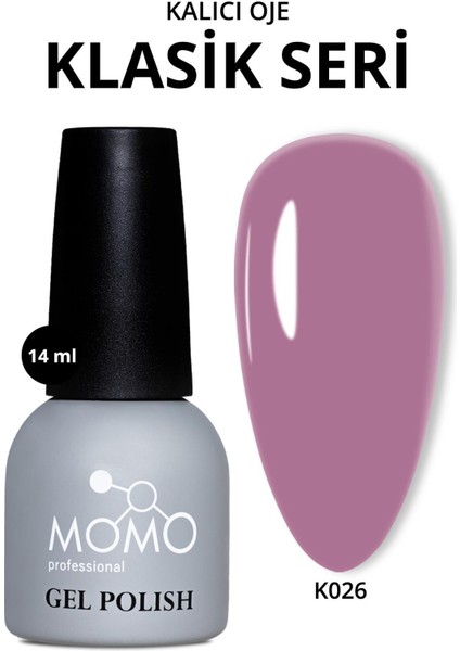 Momo Professional Kalıcı Oje K026 Açık Leylak 14 ml