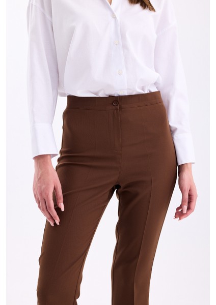 Yüksek Bel Ispanyol Paça Kadın Kumaş Pantolon 3345 indirimleri