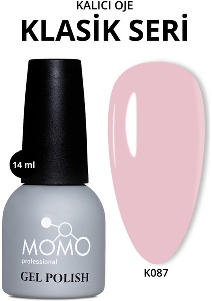 Momo Professional Kalıcı Oje K087 Yarı Şeffaf Ten Rengi 14 ml