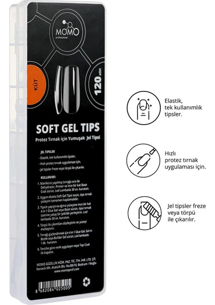 Tırnak Soft Gel Tips 120 Ad. (Küt)