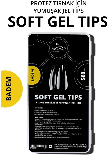 Tırnak Soft Gel Tips 500 Ad. (Badem)