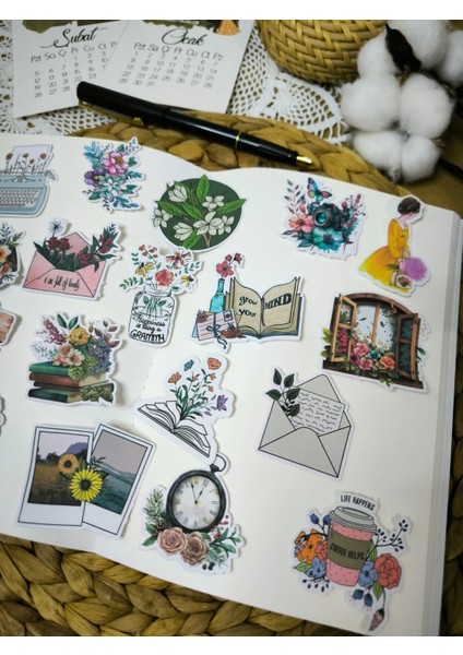 Naif Sticker Seti Ajanda Planlayıcı Bullet Journal Scrapbooking Için Uygundur