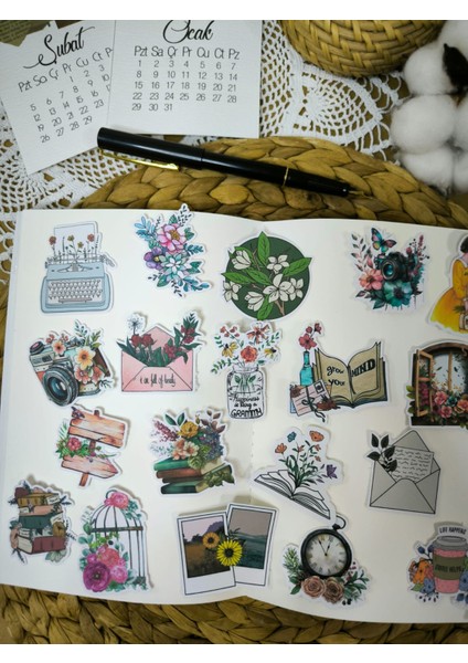 Naif Sticker Seti Ajanda Planlayıcı Bullet Journal Scrapbooking Için Uygundur