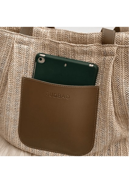 Dokuma Çanta, Kadin Büyük Kapasiteli Crossbody Çanta, Yaz Tek Omuz Içi Boş Çanta, Günlük Için Uygun, Tatil, Plaj (Yurt Dışından)