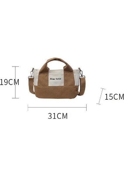 Kanvas Çanta, Kızlar Moda Büyük Kapasiteli Crossbody Çanta, Kadın Kova Çanta, Sınıf Commuting Kısa Vadeli Seyahat Için Uygun (Yurt Dışından) fiyatları