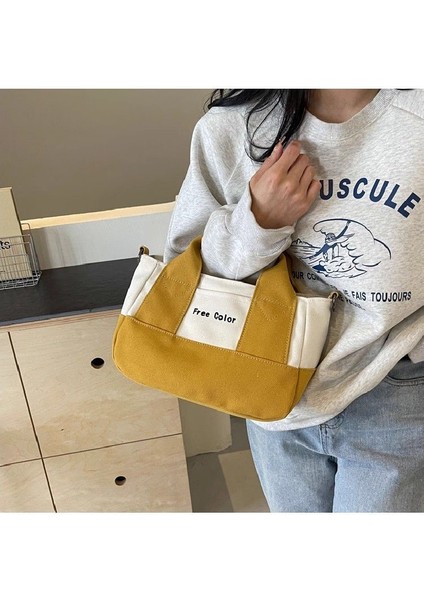 Kanvas Çanta, Kızlar Moda Büyük Kapasiteli Crossbody Çanta, Kadın Kova Çanta, Sınıf Commuting Kısa Vadeli Seyahat Için Uygun (Yurt Dışından) modelleri