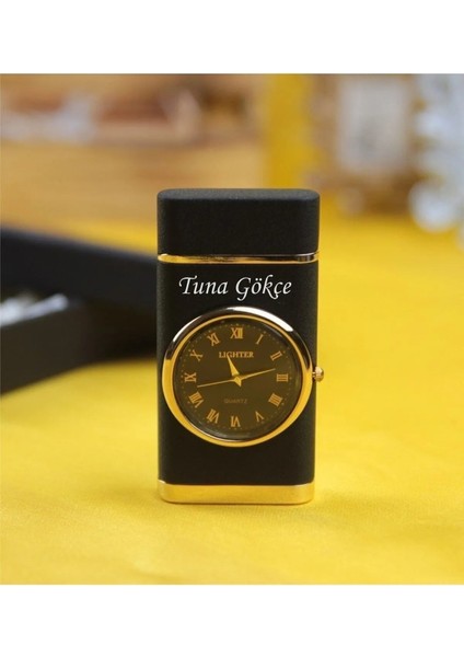 Kişiye Özel Lüks Saatli Pürmüzlü Gazlı Çakmak fiyatları