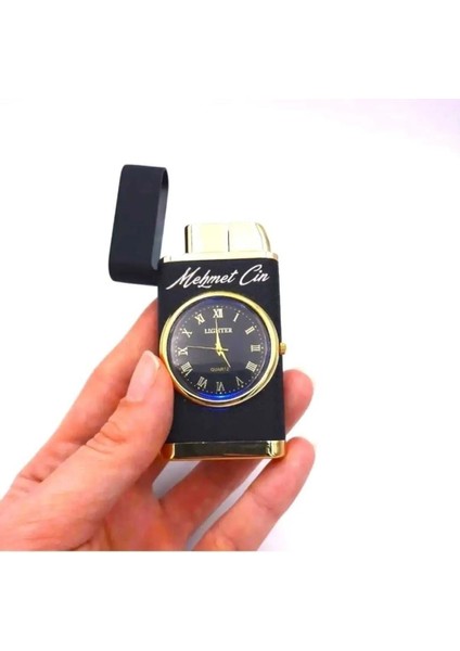 Kişiye Özel Lüks Saatli Pürmüzlü Gazlı Çakmak modelleri