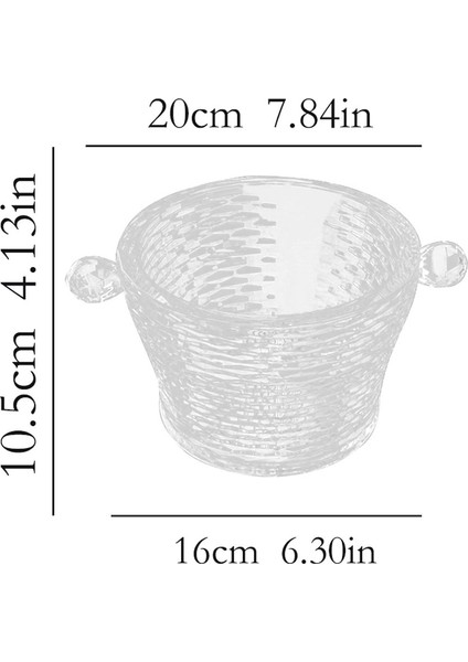 Yaratıcı Akrilik Buz Kovası Kalınlaşmış Şeffaf Kristal Plastik Çubuk Ktv Buz Kovası Binaural Buz Klip (Yurt Dışından)